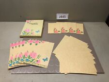 Vintage Dynasty Stationery Box Set Henco 1982 Floral Butterfly Print Yellow picture