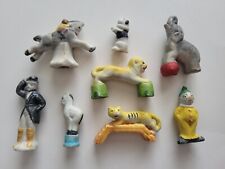 8 Vintage Japan Bisque Ceramic Circus Figurines Hand-painted 1930's Collectible  picture