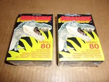 TWO 1992 Dinocardz Dinosaur Trading Card Factory Set of 80 Full Color Pictures picture