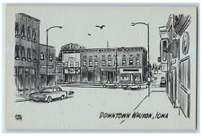 c1950's Downtown Street Classic Cars Buildings Waukon Iowa IA Vintage Postcard picture