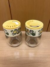 Set of 2 Vintage Corning Ware Glass Gemco Spice of Life Jars Spice Shakers MCM picture