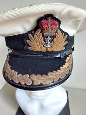 British Naval Officer Hat Cap Gieves 1952-1974 British Navy Cap Uniform QEII picture