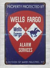 WELLS FARGO ALARM SERVICES metal tin sign metal nostalgic signs picture
