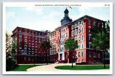 San Francisco California~Franklin Hospital From Lawn~Vintage Postcard picture