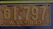 1933 West Virginia TRUCK License Plate Vintage Metal License Plate Auto Tag WV A picture