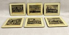 (6) Harrods-ENG.-Lady Clare Ltd.-Old Scenes Of London-Gilded/Felt Back Coasters picture