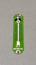 VINTAGE 12” TEXACO PORCELAIN THERMOMETER SIGN CAR GAS OIL TRUCK picture