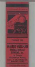 Matchbook Cover - Bowling Walter Wellman Bowling Findlay, OH picture