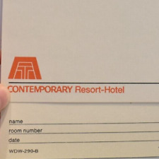 1974 Contemporary Resort Hotel Walt Disney World Valet Services Order Form picture