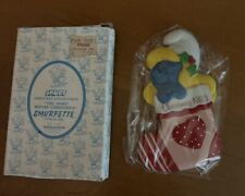 Very Rare Smurfette Christmas Porcelain Ornament The Night Before Christmas 1983 picture