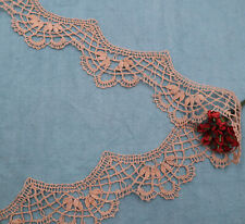 Antique French Bobbin Lace Ribbon Linen Handmade Dentelle du Puy Trim Vintage picture