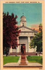 Frederick County Court House Winchester VA Virginia Linen Postcard UNP VTG picture