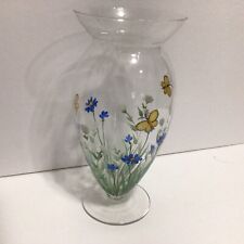 Lenox Butterflies & Blossoms 9.5” Pedestal Vase Painted By Suzanne Clee  picture