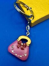 Adorable Jeweled Purple color Purse Fashioncraft Keychain - Key Ring Chain picture