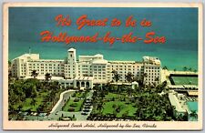 Vtg Hollywood-by-the-Sea Florida FL Hollywood Beach Hotel Postcard picture