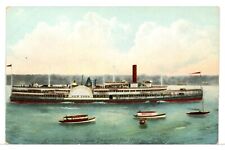 The Sidewheel Steamboat SW NEW YORK, Hudson River Day Line 1907 - 1915 Postcard picture