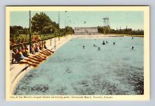 Toronto Ontario-Canada, Swimming Pool, Sunnyside Beach, Vintage Postcard picture