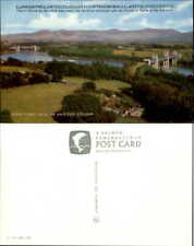 Menai Strait Anglesey Column Llanfairpwllgwyngyll Wales UK bridges ~ postcard picture