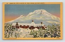 Winter Sports Skiiing Timberline Lodge Mount Mt. Hood Oregon VTG OR Postcard picture