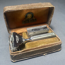 Vintage Ever Ready Razor Case With Gem Razor And Razor Blade Case Used Pat 1912 picture