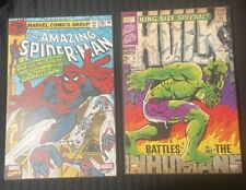 The Amazing Spider-Man And Incredible Hulk Comic Photo Art-Silver Buffalo 💎 picture