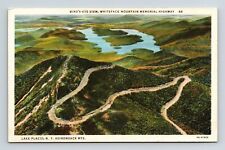 Birdseye View Whiteface Mountain Memorial Hwy Lake Placid NY Postcard Curt Teich picture