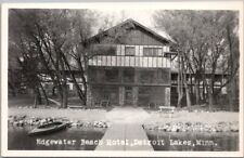 c1940s DETROIT LAKES, Minnesota RPPC Real Photo Postcard 