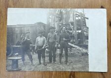 Oil Well Drilling Crew occupational tools RPPC ~1910 picture