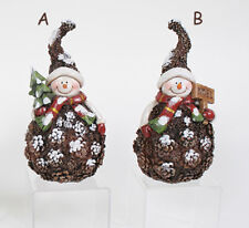Chubby Rustic Pine Cone Snowman Figurine(Your Choice)Indoor Home Decor/Accent    picture