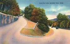 Vintage Postcard 1940's Hair Pin Turn Mohawk Trail Massachusetts MA Tichnor Pub. picture