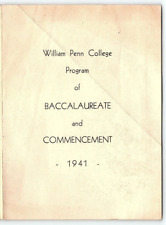 1941 OSKALOOSA IOWA WILLIAM PENN COLLEGE BACCALAUREATE AND COMMENCEMENT Z4661 picture