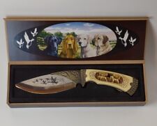 WMG 2006 Knife Carved Dog & Goose Handle Etched Blade in Box picture