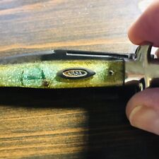 Vintage RARE CASE Gold Stone FISHTAIL Solingen Blade Fixed Guard Folding Knife picture