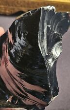 Natural 435G Extra Large Black Obsidian Rough Stone Black Glass Molten Rock picture