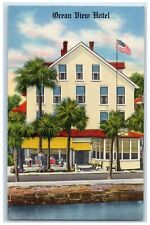 c1940's Ocean View Hotel & Restaurant Bay Front St. Augustine Florida Postcard picture