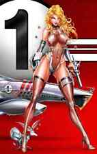 Barbarella #1 Jamie Tyndall Blood Racer Wrap Variant Cover Dynamite Comics 2021 picture