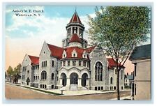 c1930's Asbury M.E Church Street View Watertown New York NY Vintage Postcard picture