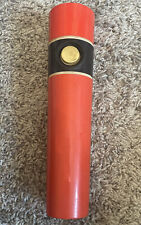 Vintage EverReady Union Carbide Flashlight Orangy Red & Black Works Ever Ready picture