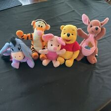 Lot of 5 Vintage 1997 Winnie The Pooh Plush Toys Pooh Piglet Tigger Eeyore Kanga picture
