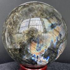 Natural Labradorite Quartz Sphere Crystal Ball Jewel Rainbow Reiki Healing 2004G picture