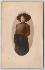 MN Victorian Lady Large Hat Muff to Richard Nagle In Cle Elum WA Postcard F23 picture