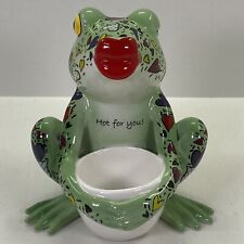 Fanciful Frogs Horny Toad Votive Kiss Lips  “Hot For You” Colorful Hearts 6345 picture