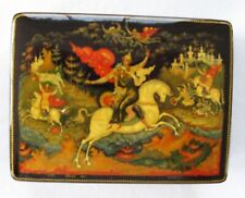 Exquisite Hand Painted Signed 1987 Russian Lacquer Box - RB74 picture