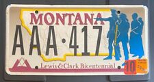 Montana 2003 LEWIS & CLARK BICENTENNIAL GRAPHIC License Plate # AAA-417 picture