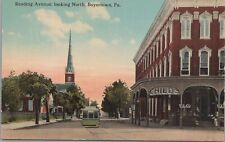Postcard Reading Avenue Looking North Boyertown PA  picture