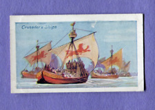 1929 NICOLAS SARONY CIGARETTES SHIPS OF ALL AGES TOBACCO CARD #9 CRUSADERS' SHIP picture