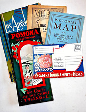 Vintage Street Maps Lot:  2 Los Angeles,Pomona,Long Beach, Rose Parade postcard picture