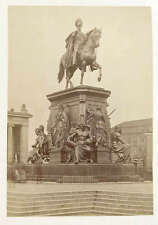 King Frederick III Statue Altes Museum Berlin c1880 Albumen Print Photograph picture