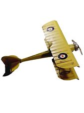 Historic K3215 Metal WW1 Yellow British Toy Plane picture