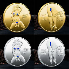 2PCS Sexy Coin Women Lady Challenge Token Coin Heads I Get Tail USA Shipping picture